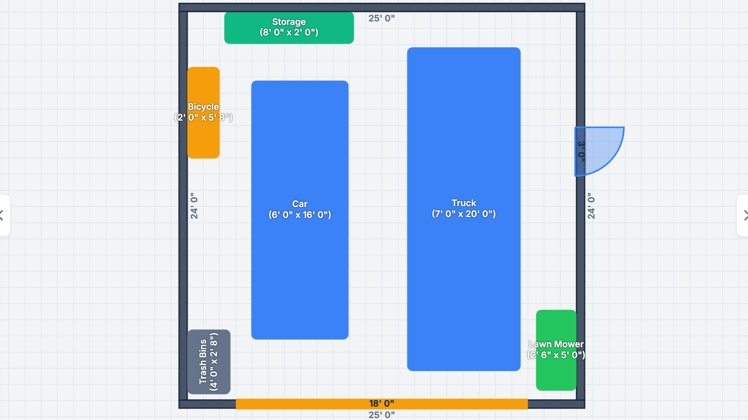 2-Car Garage Layout